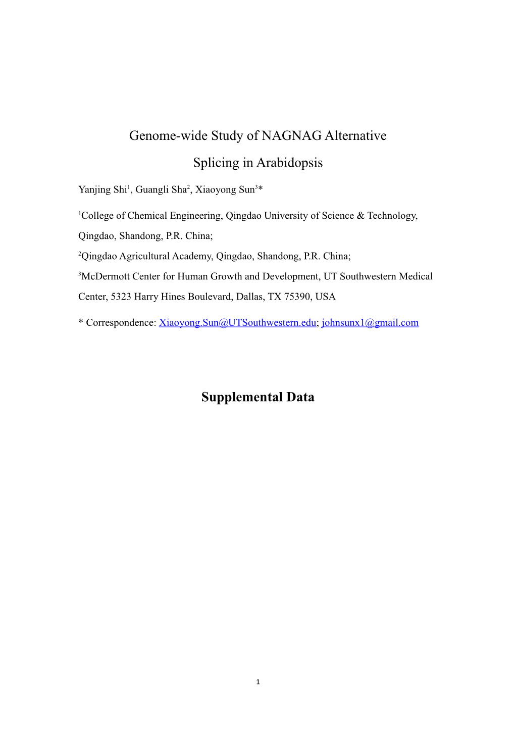 Genome-Wide Study of NAGNAG Alternative