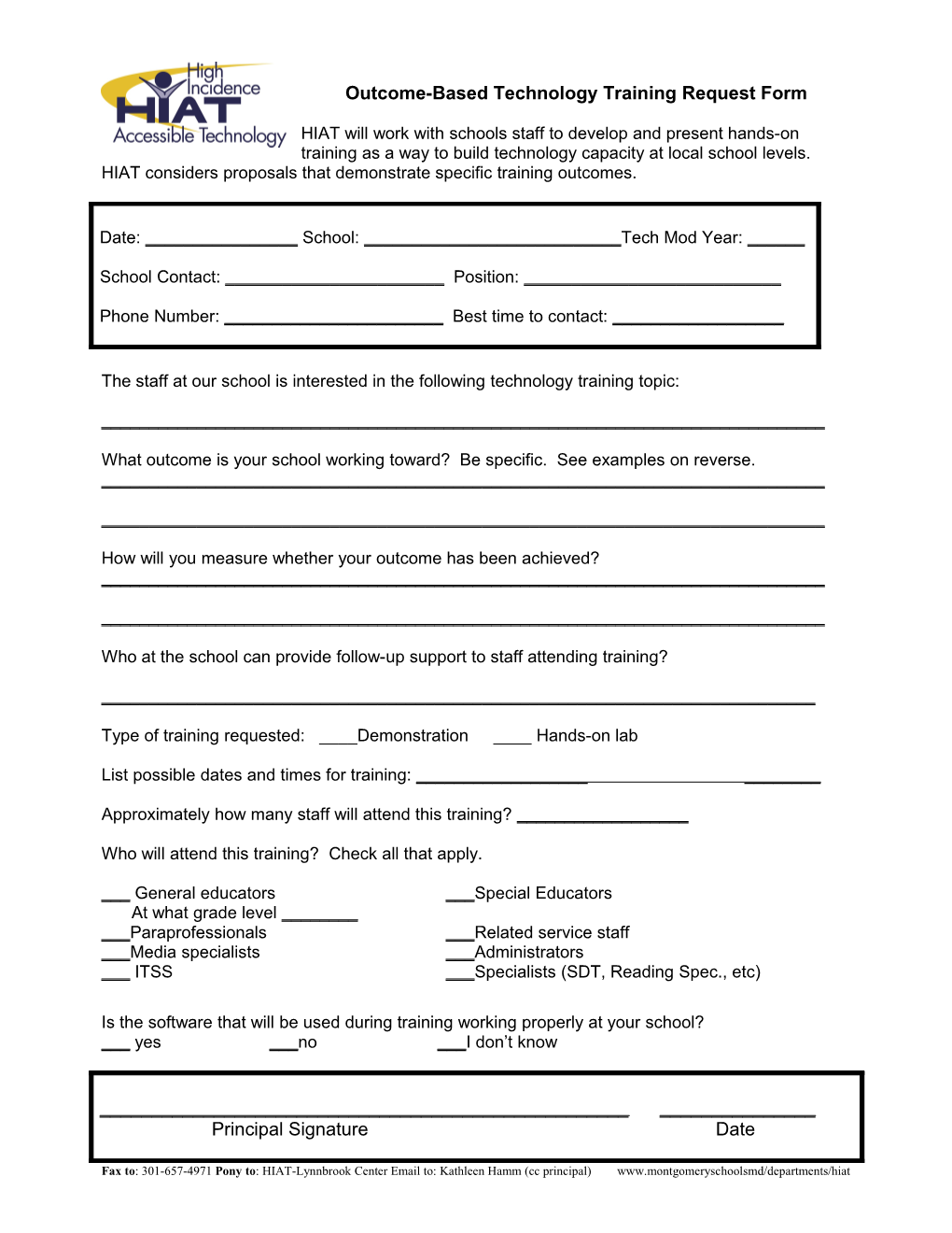 Assistive Technology Trial Period Plan