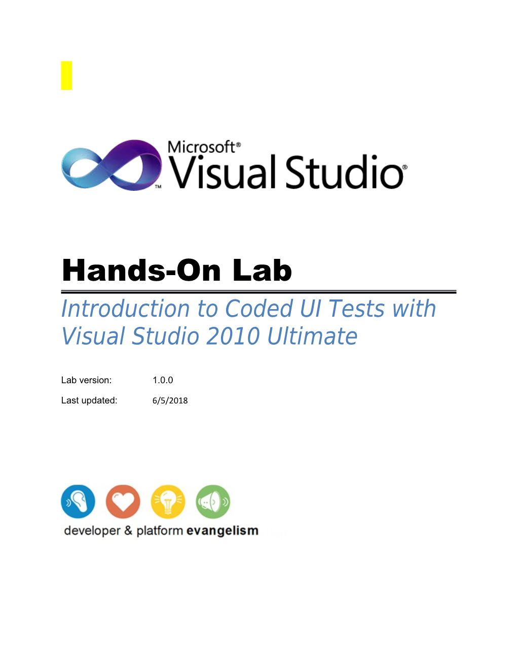 Introduction to Coded UI Tests with Visual Studio 2010 Ultimate