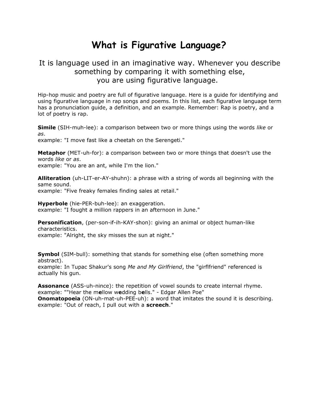 What Is Figurative Language?