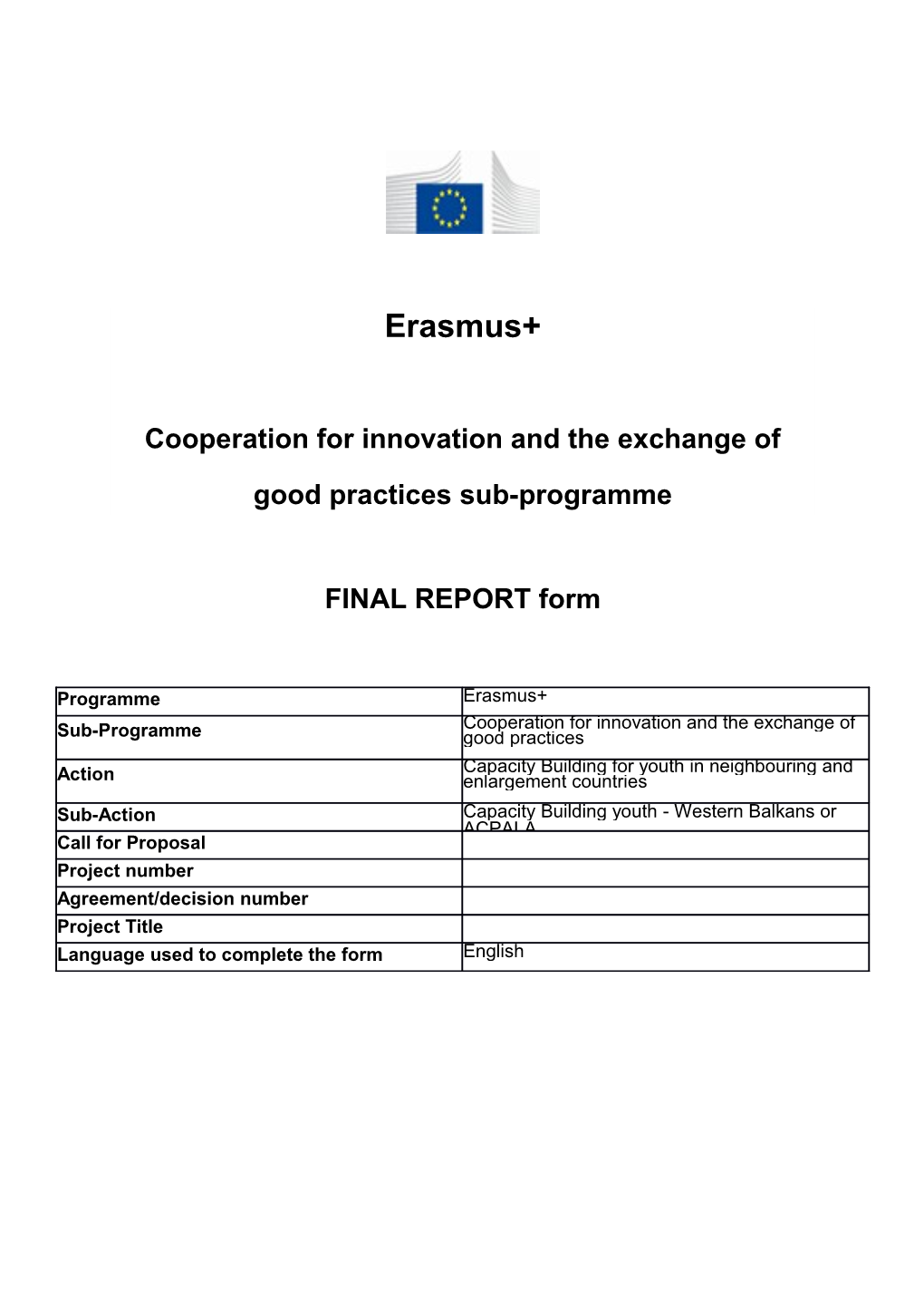 Cooperation for Innovation and the Exchange of Good Practices Sub-Programme