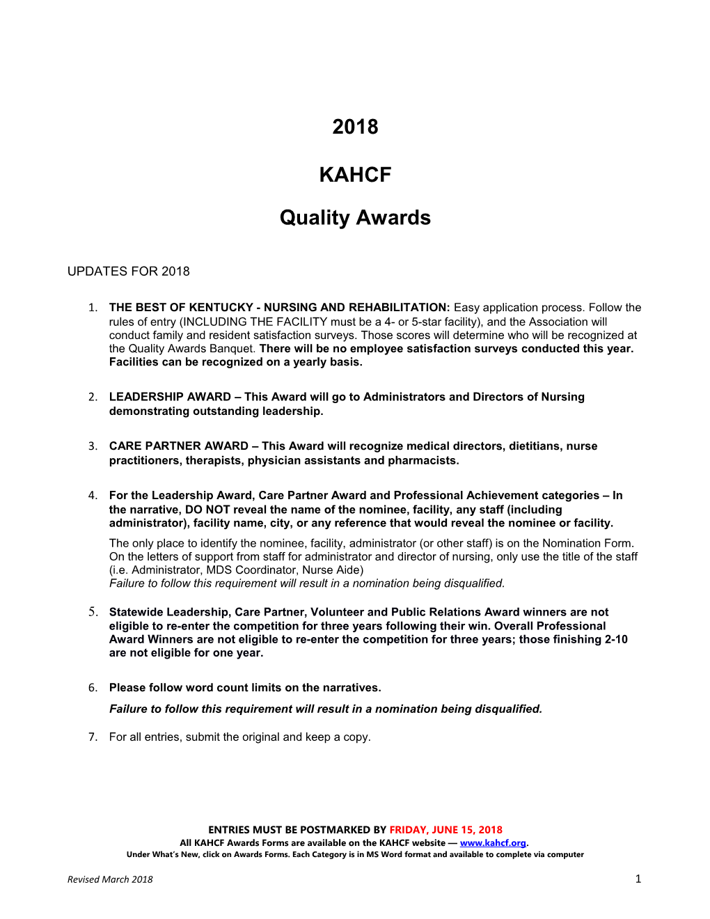 Quality Awards