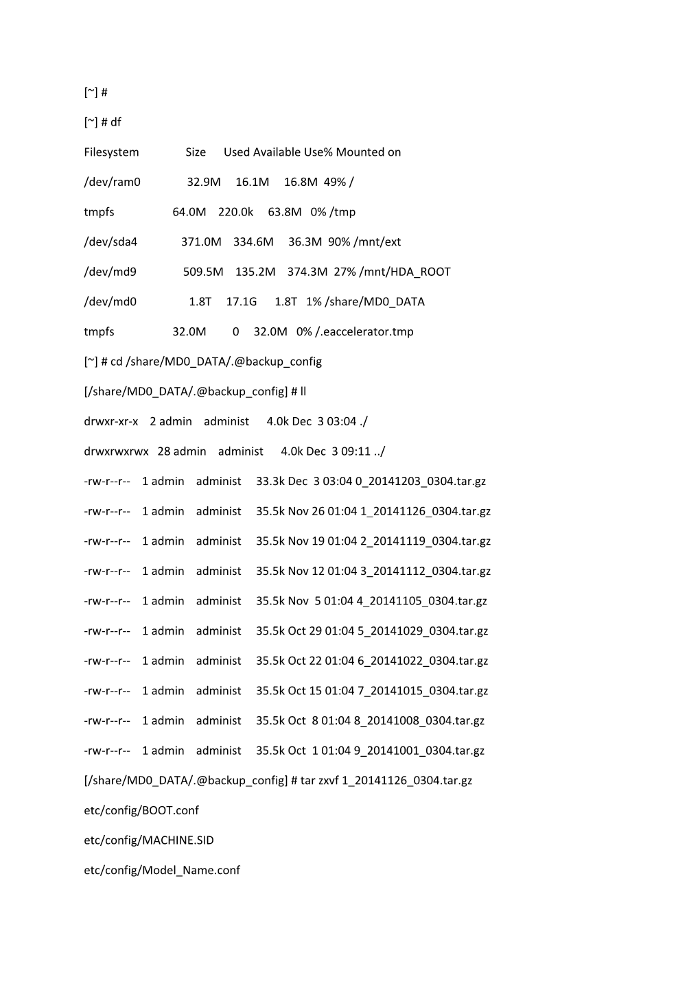 Filesystem Size Used Available Use% Mounted On