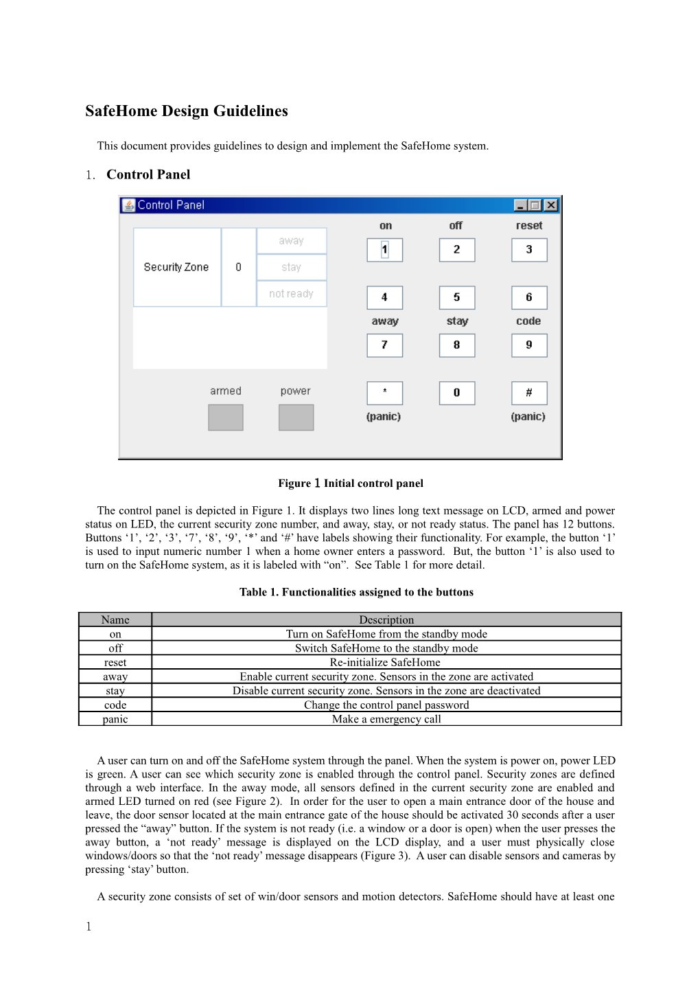 Safehome Design Guidelines