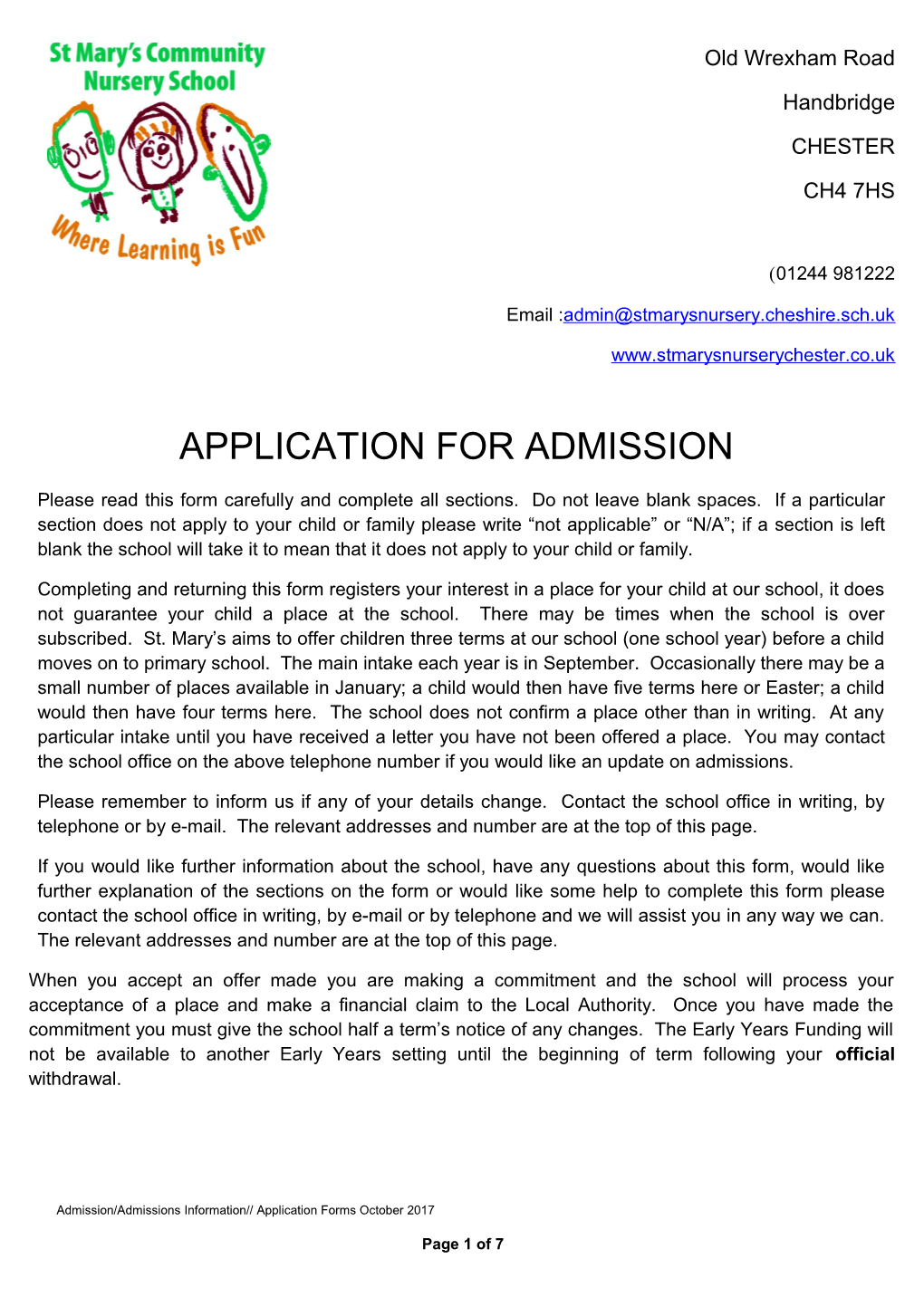 Application for Admission s7
