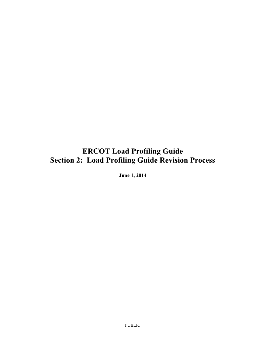 ERCOT Load Profiling Guide