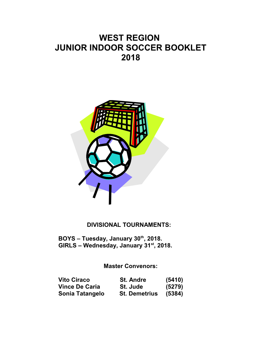 Junior Indoor Soccer Booklet