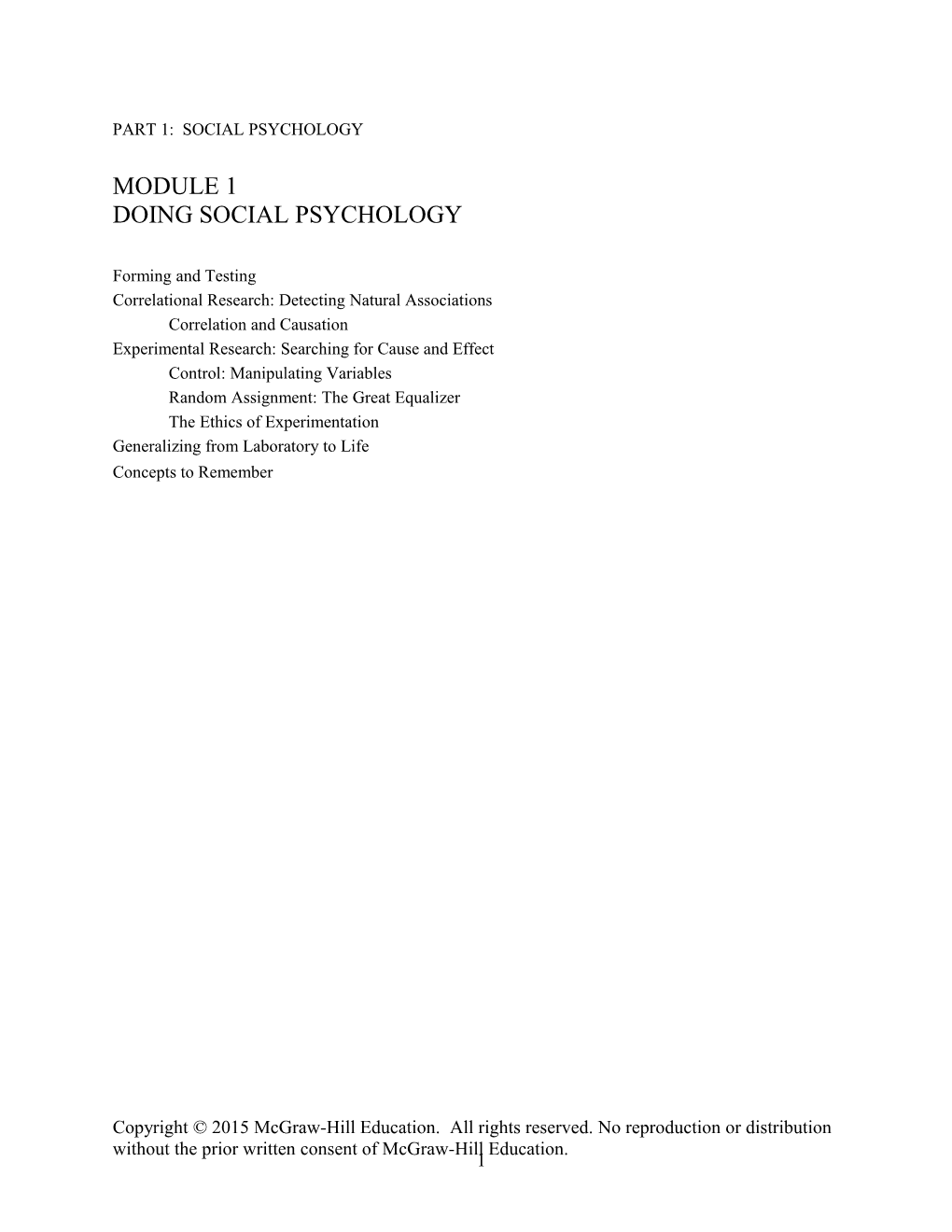 Chapter 1: Introducing Social Psychology