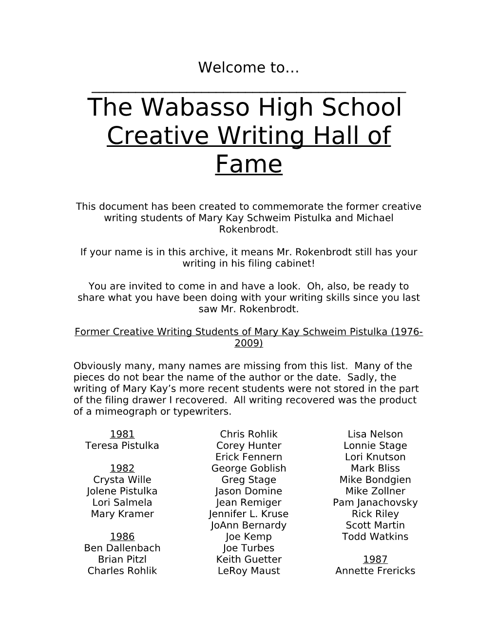 The Wabasso High School