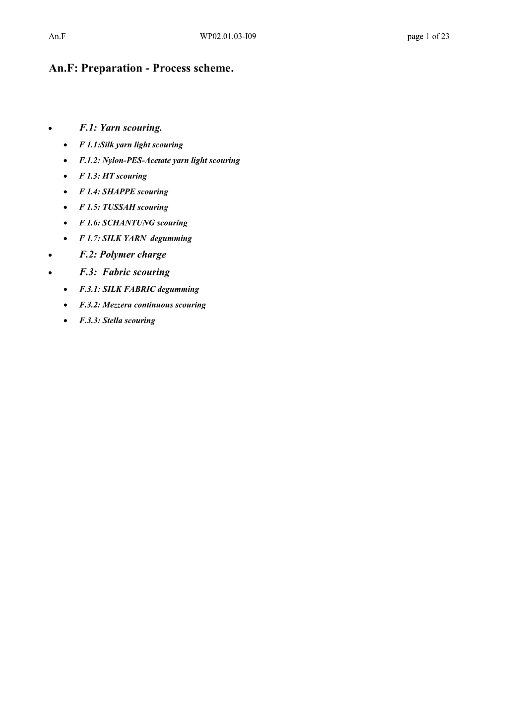 An.F: Preparation - Process Scheme