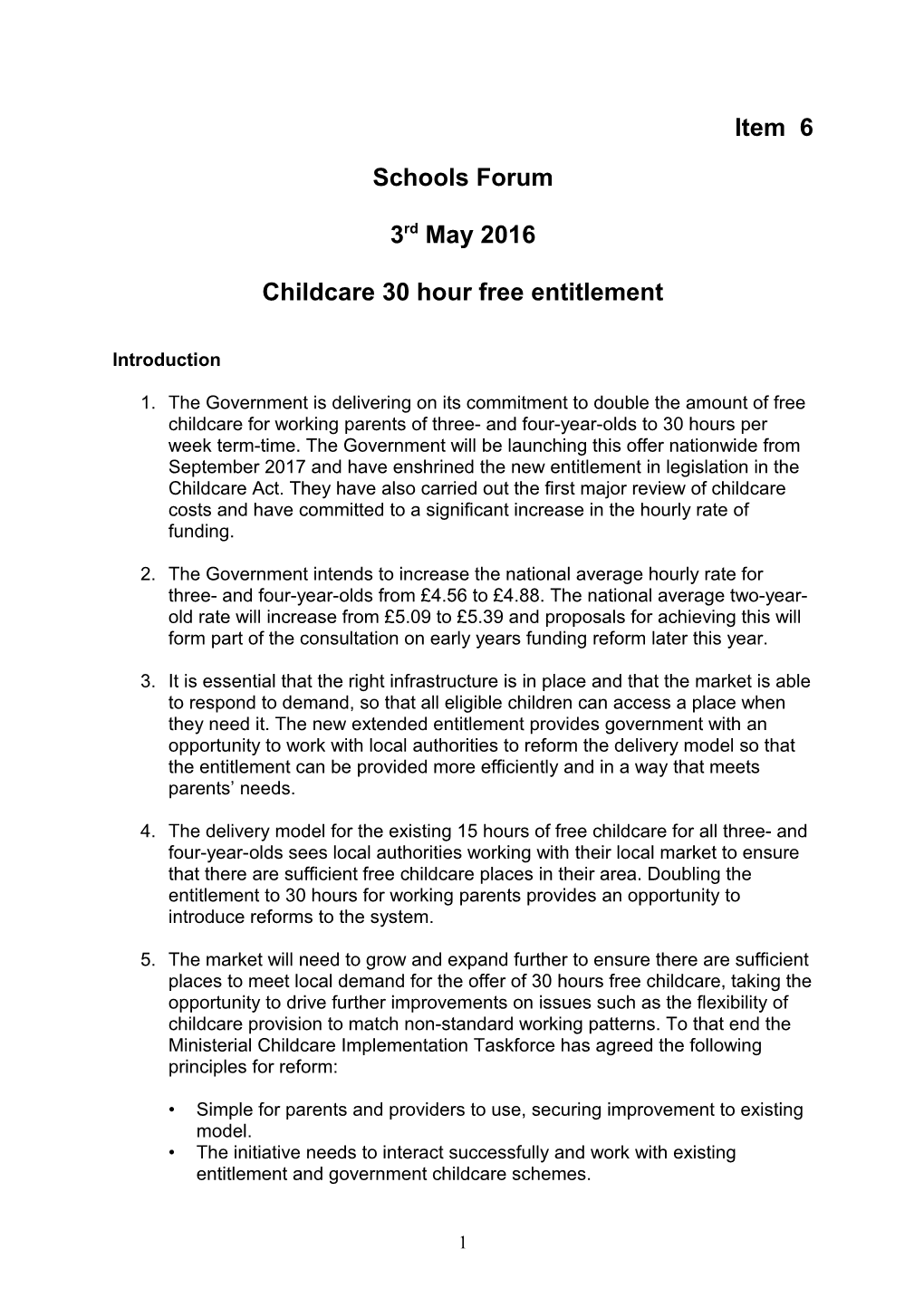 Childcare 30 Hour Free Entitlement
