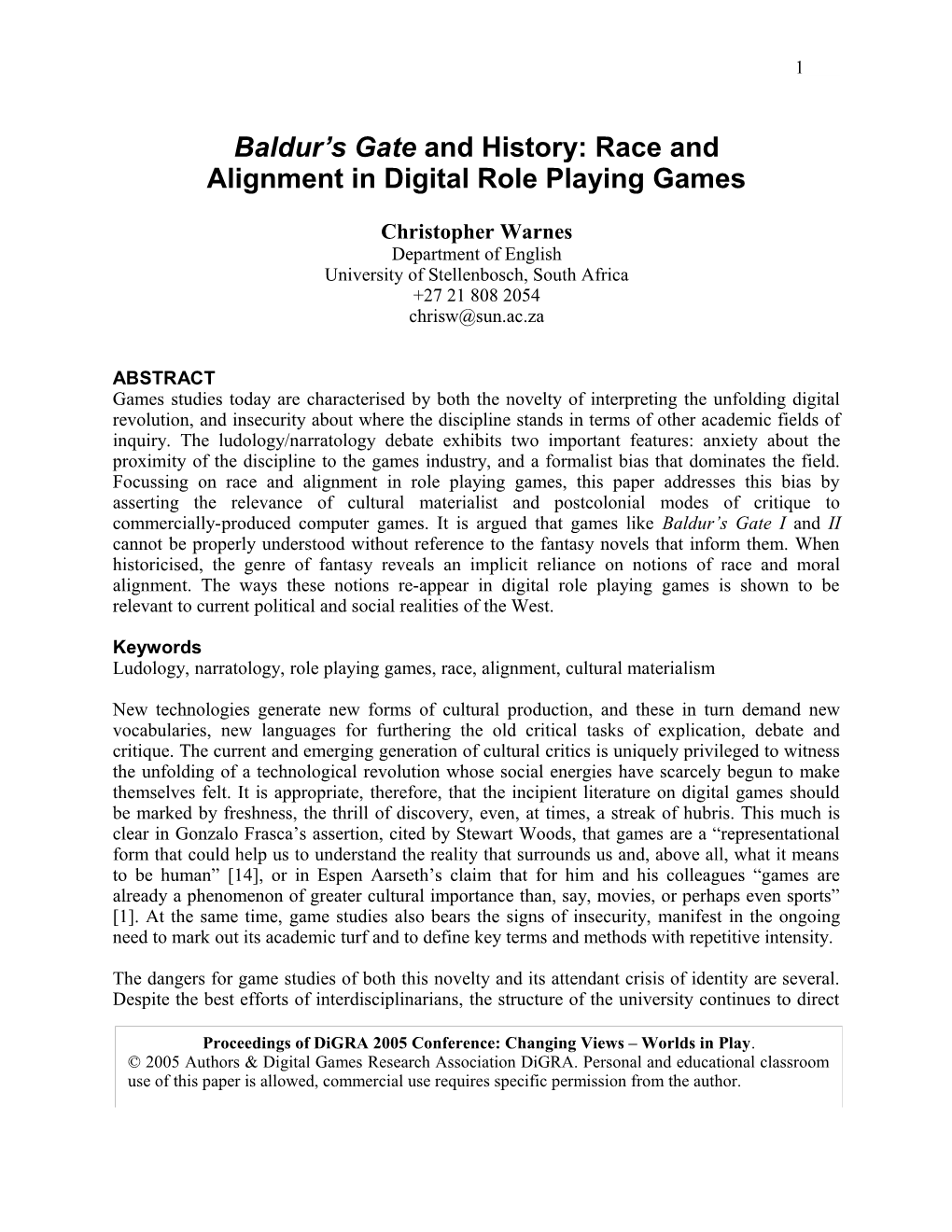 Digra Conference Publication Format s10