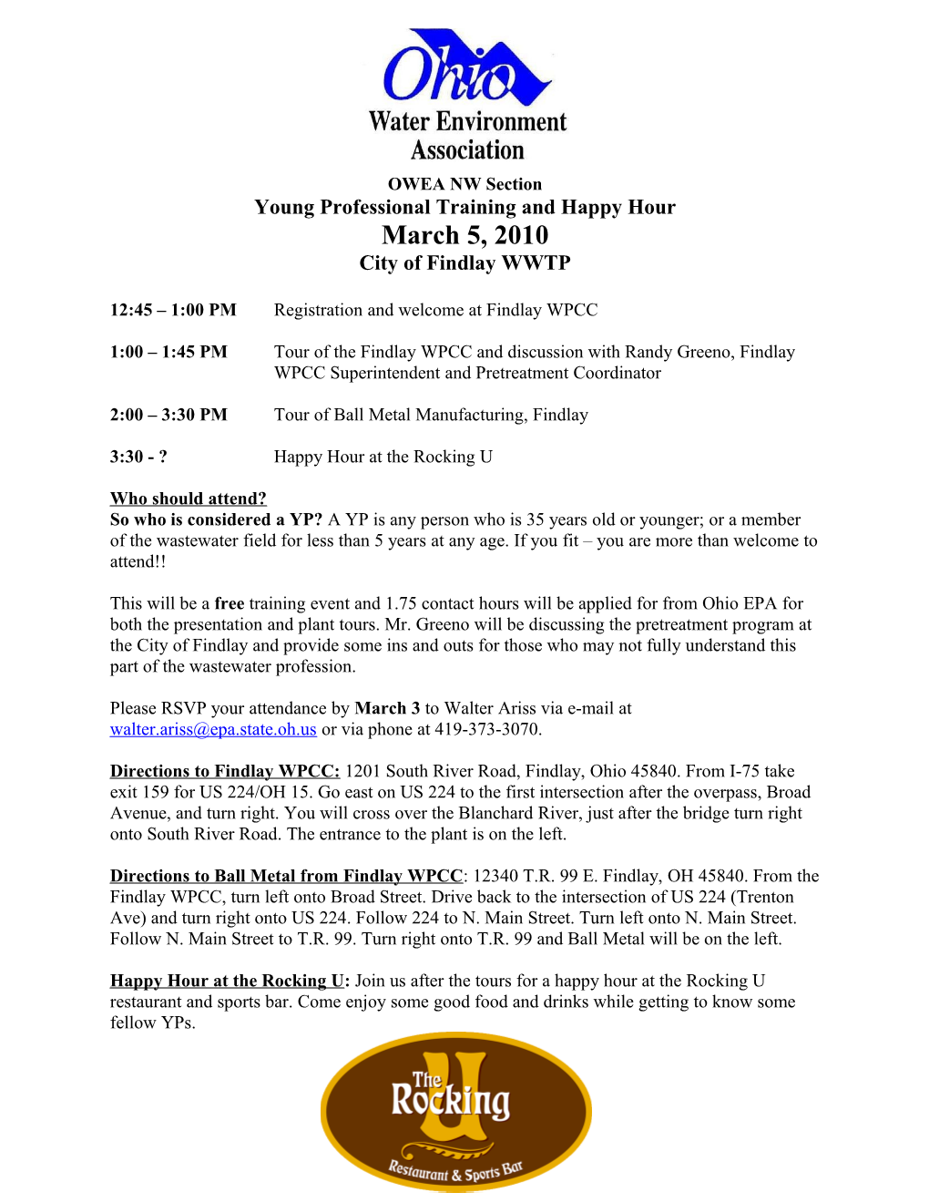 Young Professional Training and Happy Hour