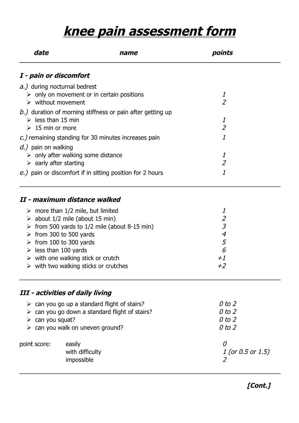 Hip Osteoarthrosis Severity Index