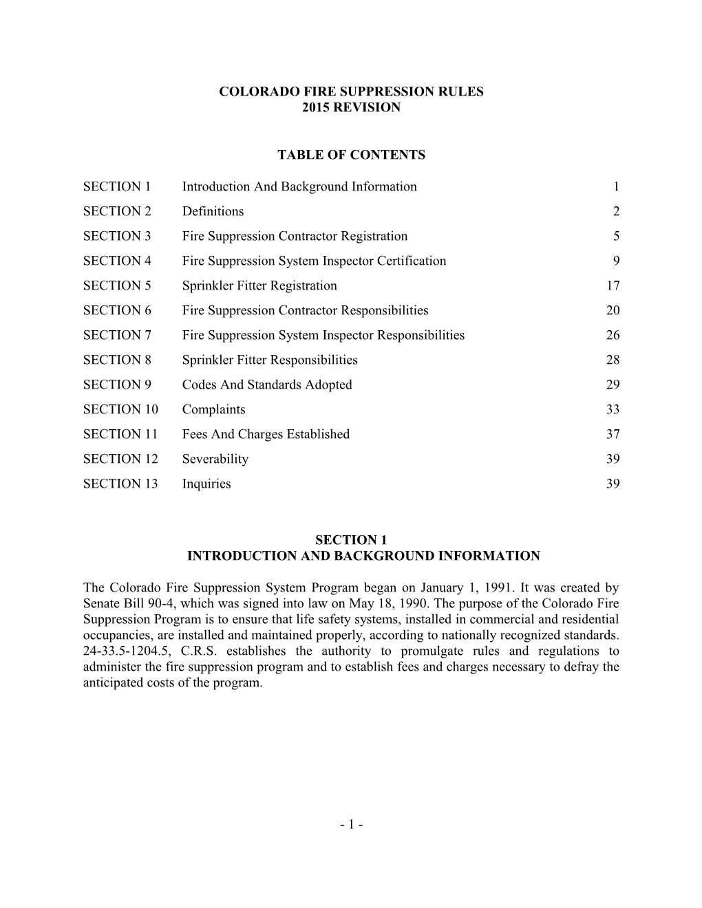 Colorado Fire Suppression Rules