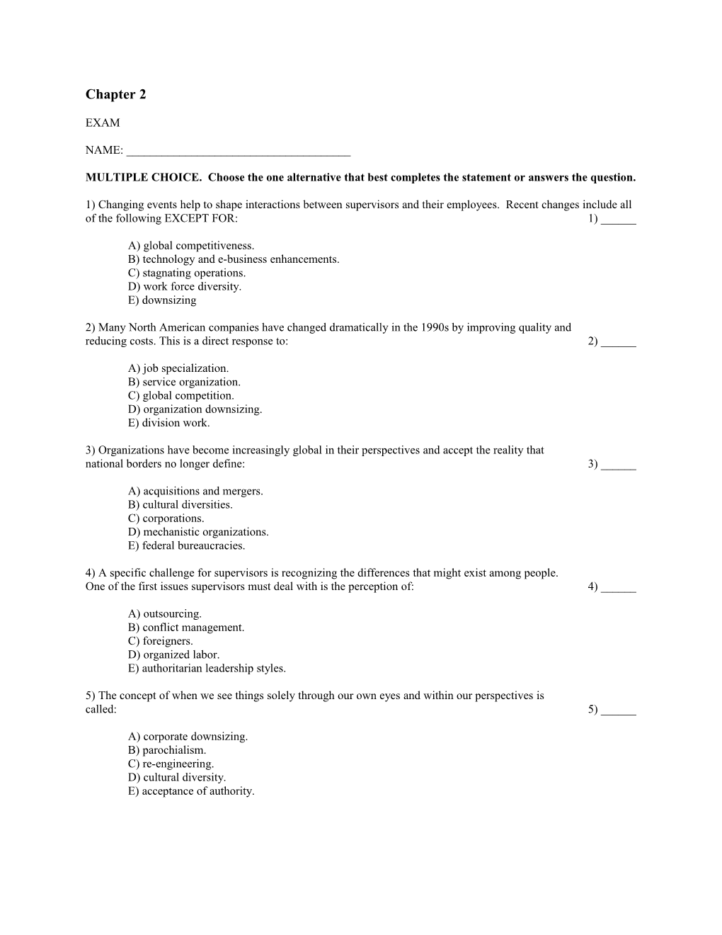 MULTIPLE CHOICE. Choose the One Alternative That Best Completes the Statement Or Answers s1