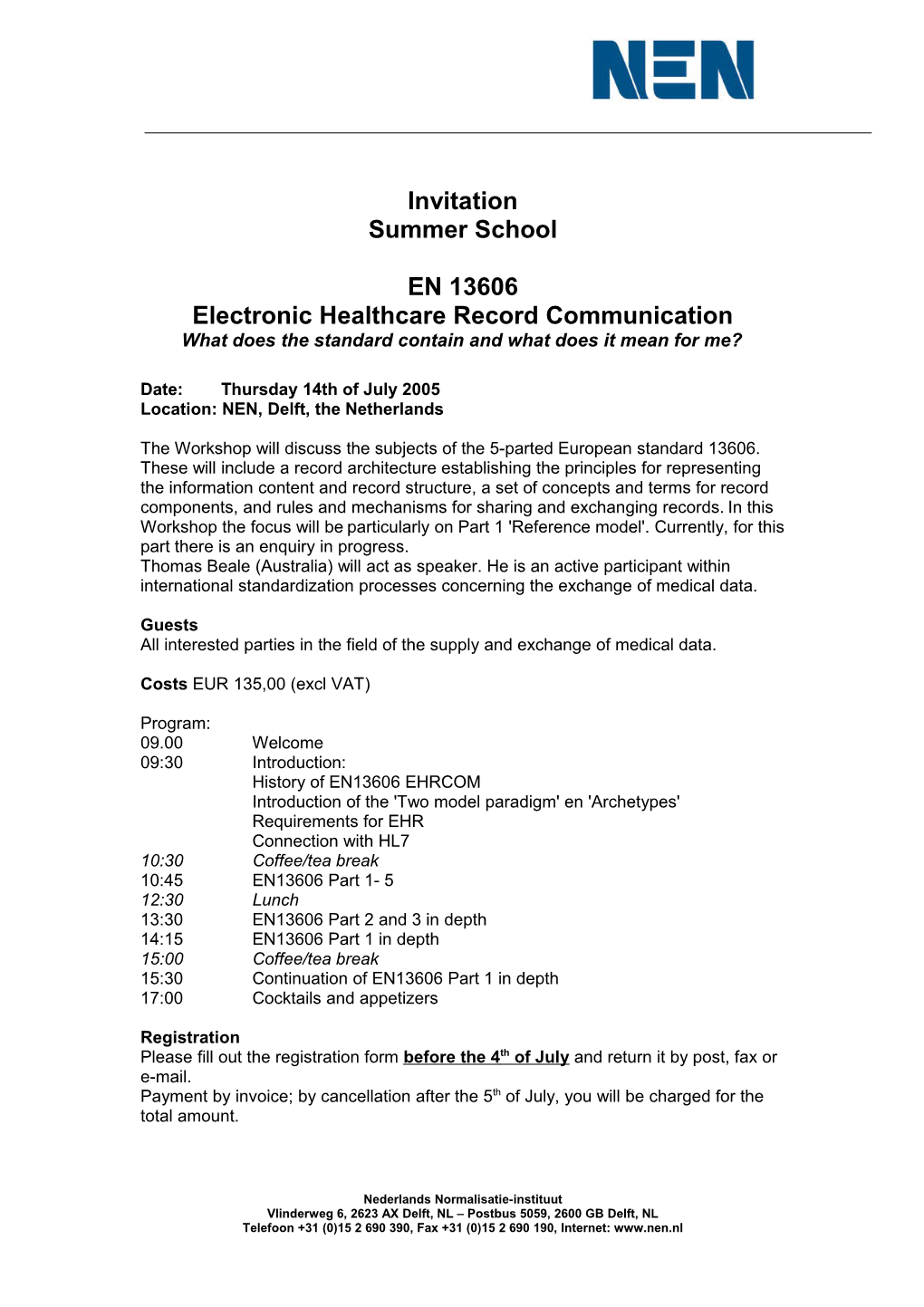 Electronic Healthcare Record Communication