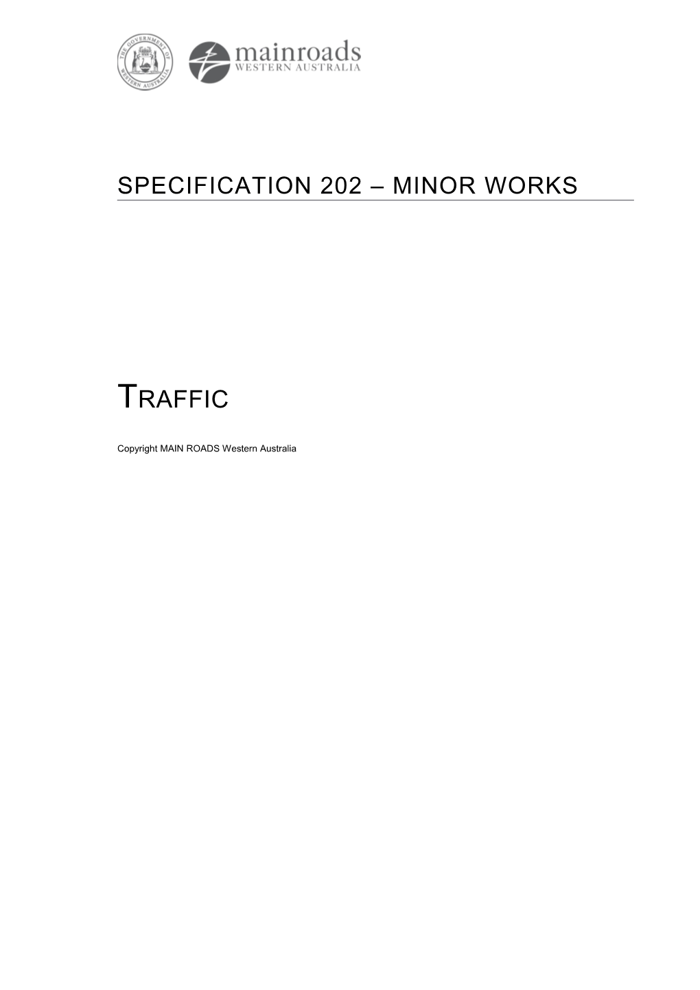 SPECIFICATION 202 Minor Works