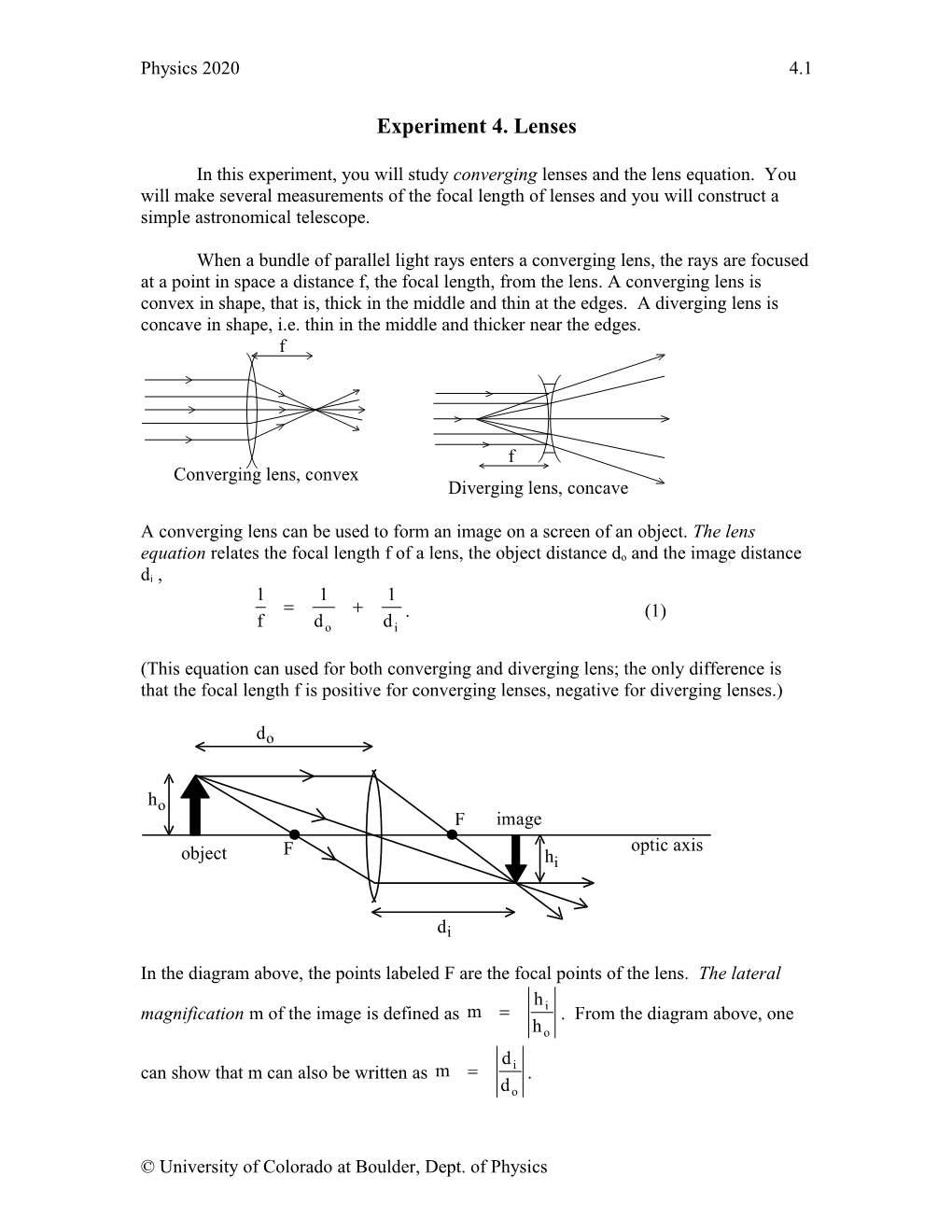 Physics 2020 Lab 4: Pre-Lab Questions