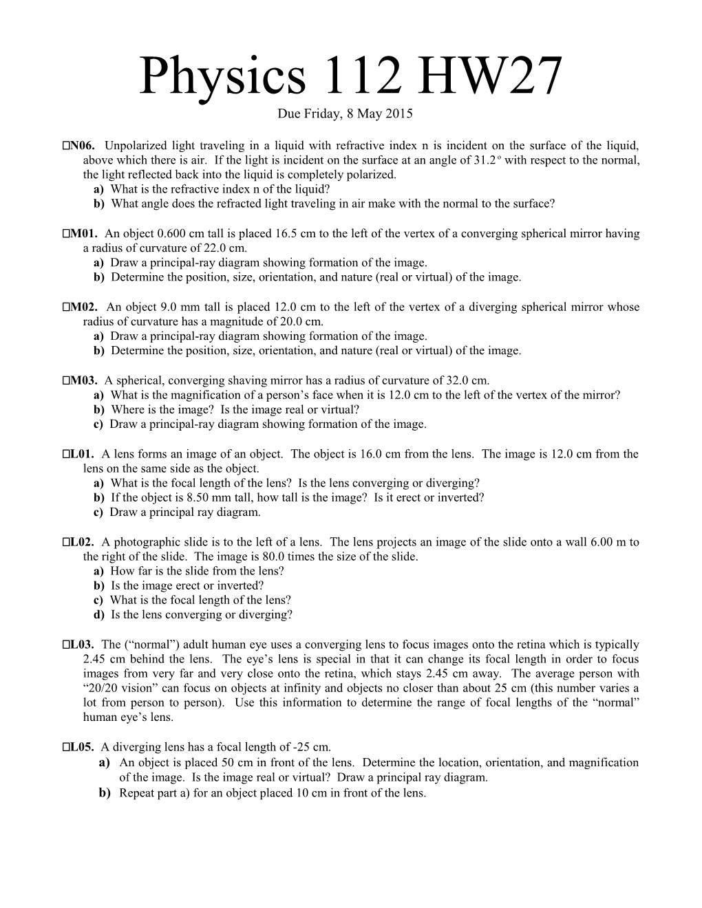 A) What Is the Refractive Index N of the Liquid?