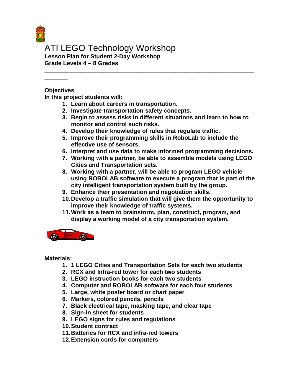 ATI LEGO Technology Workshop