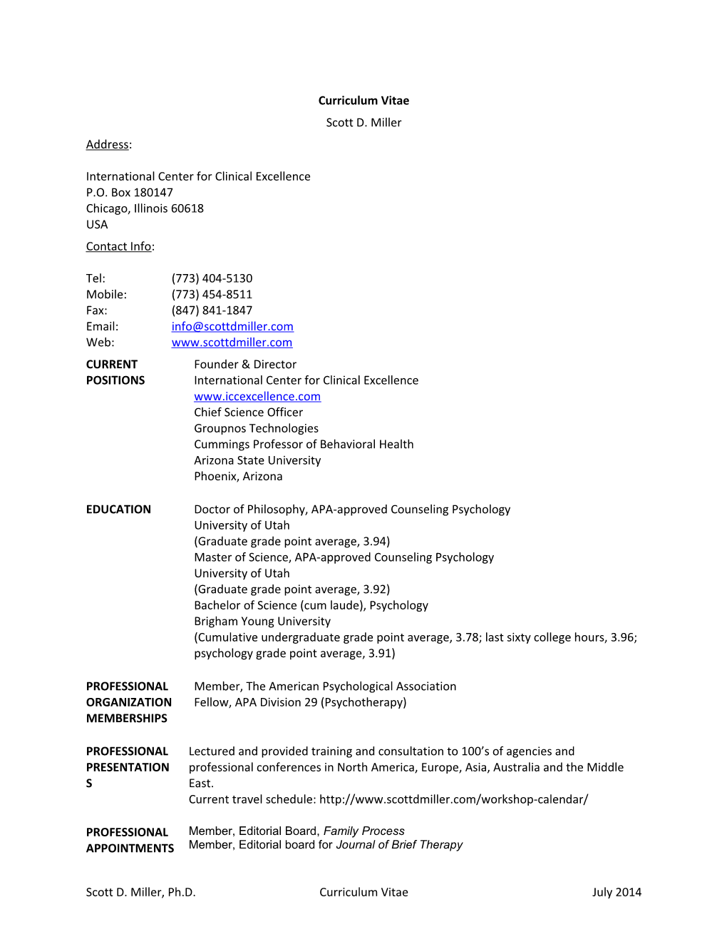 Curriculum Vitae s108