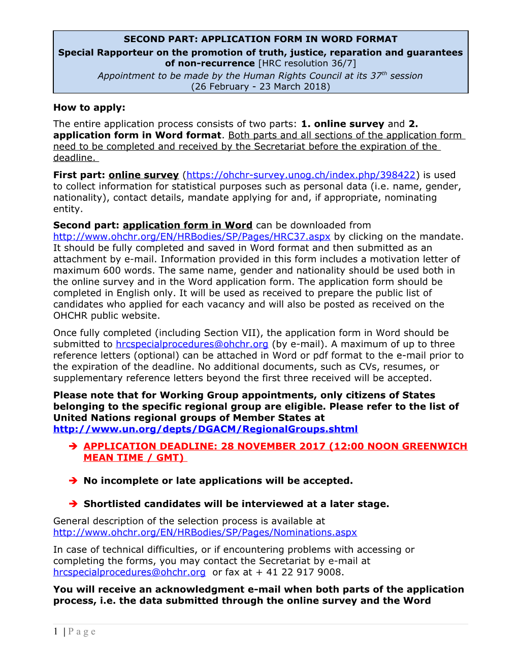 Human Rights Council Secretariat (Standardized Form) s7