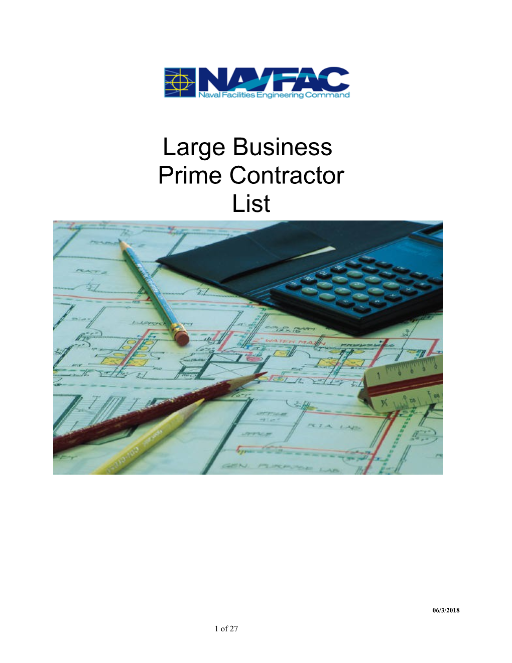 SPECIALITY CENTER ACQUISITION, NAVFAC Page 3