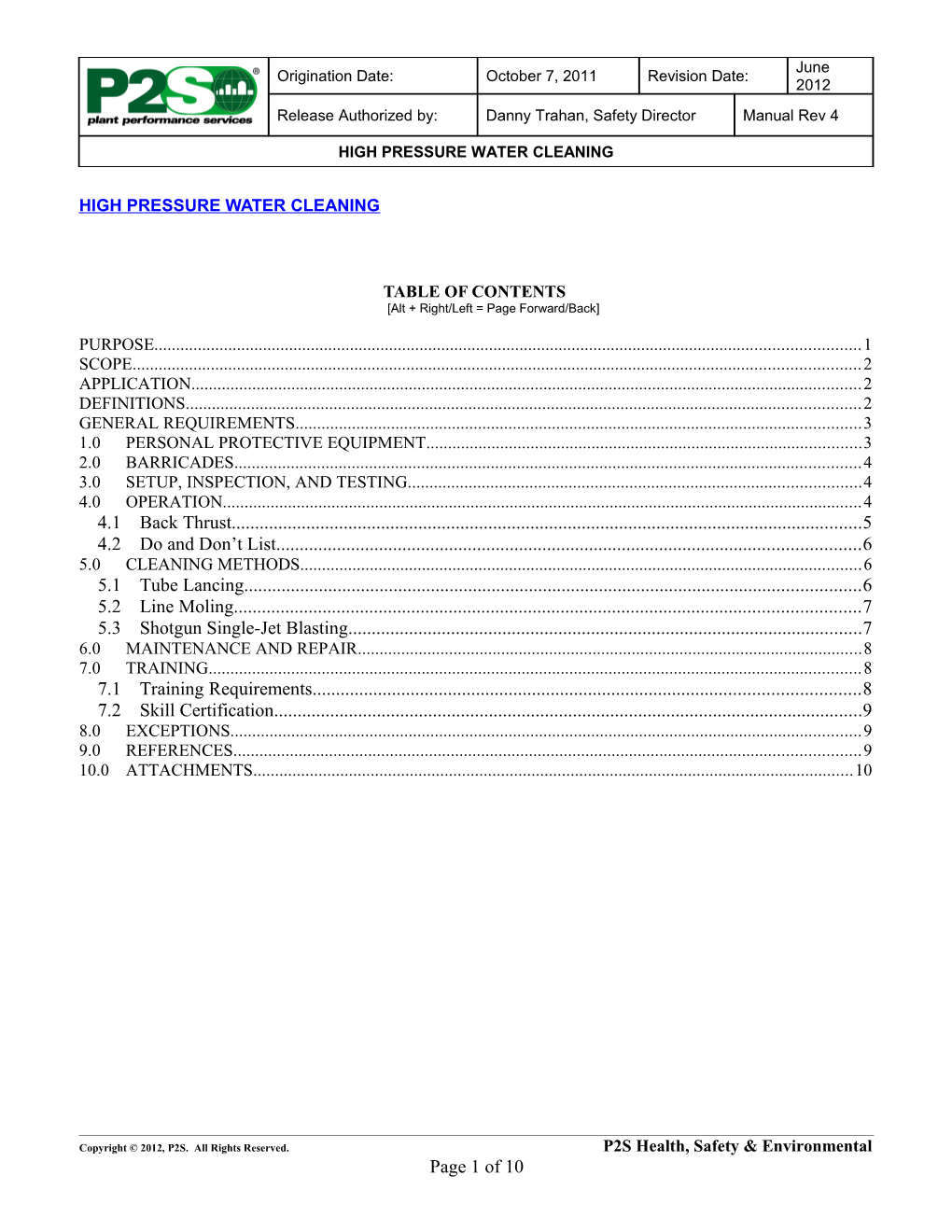 Health, Safety and Environmental Policy s2