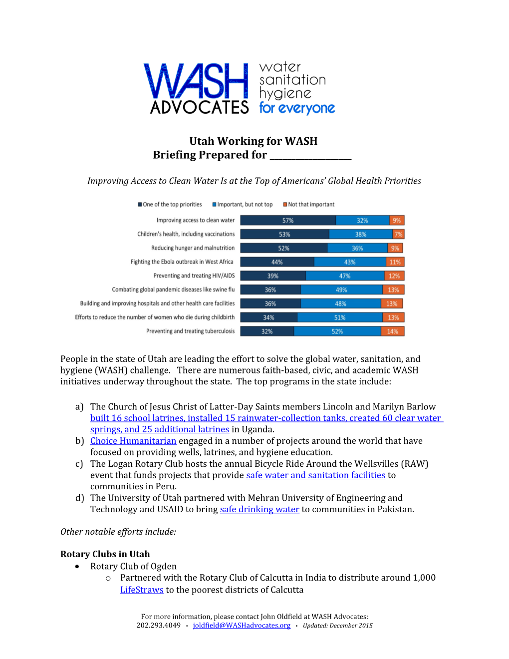 Utah Working for WASH