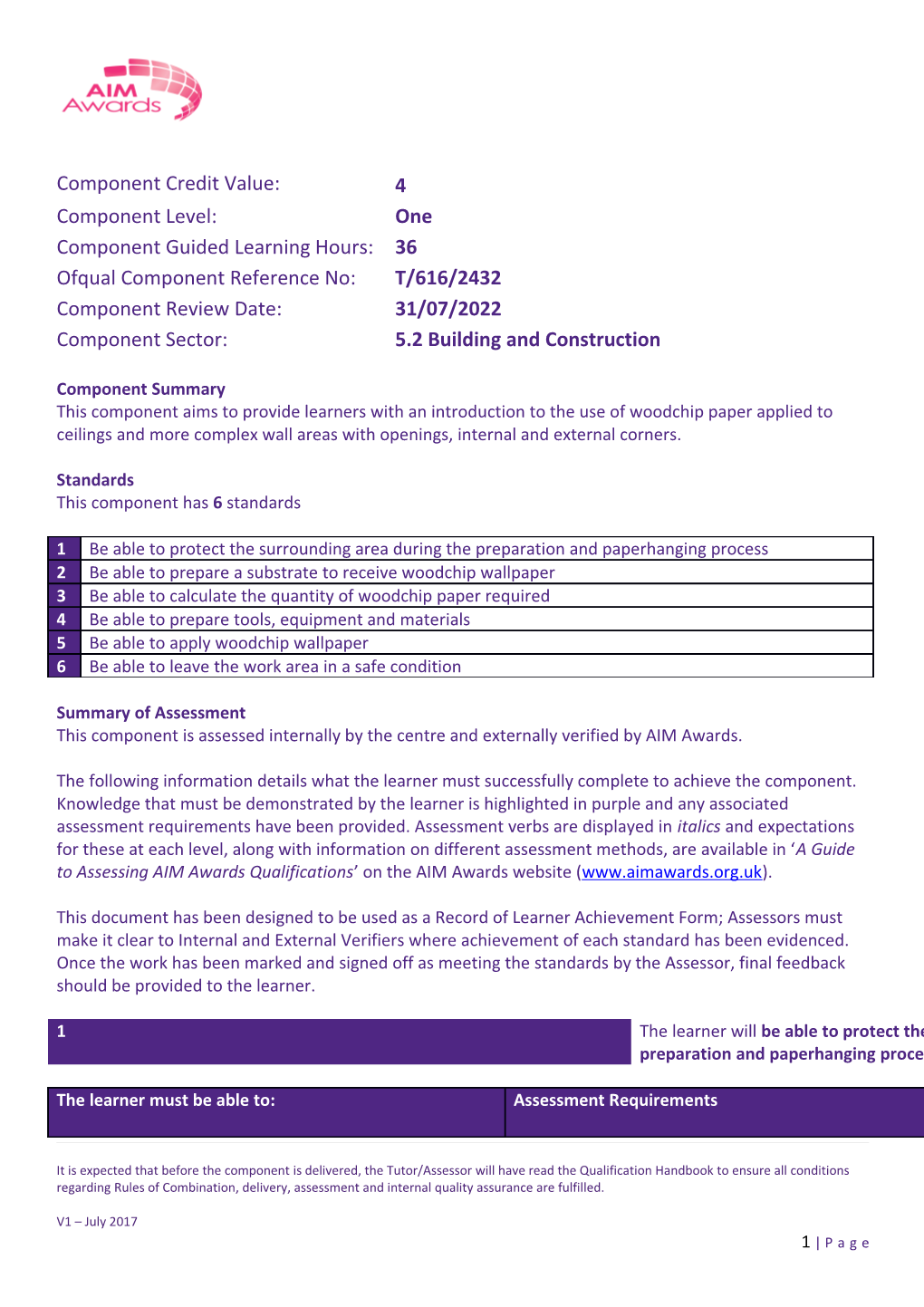 Component Summary