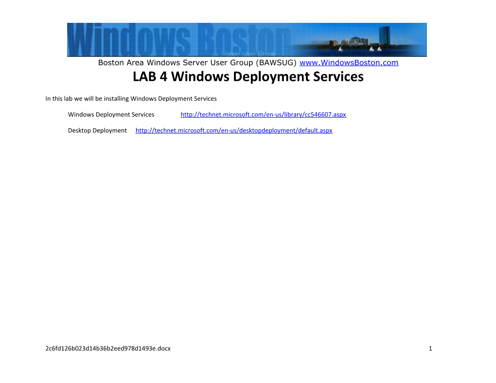 Boston Area Windows Server User Group (BAWSUG)