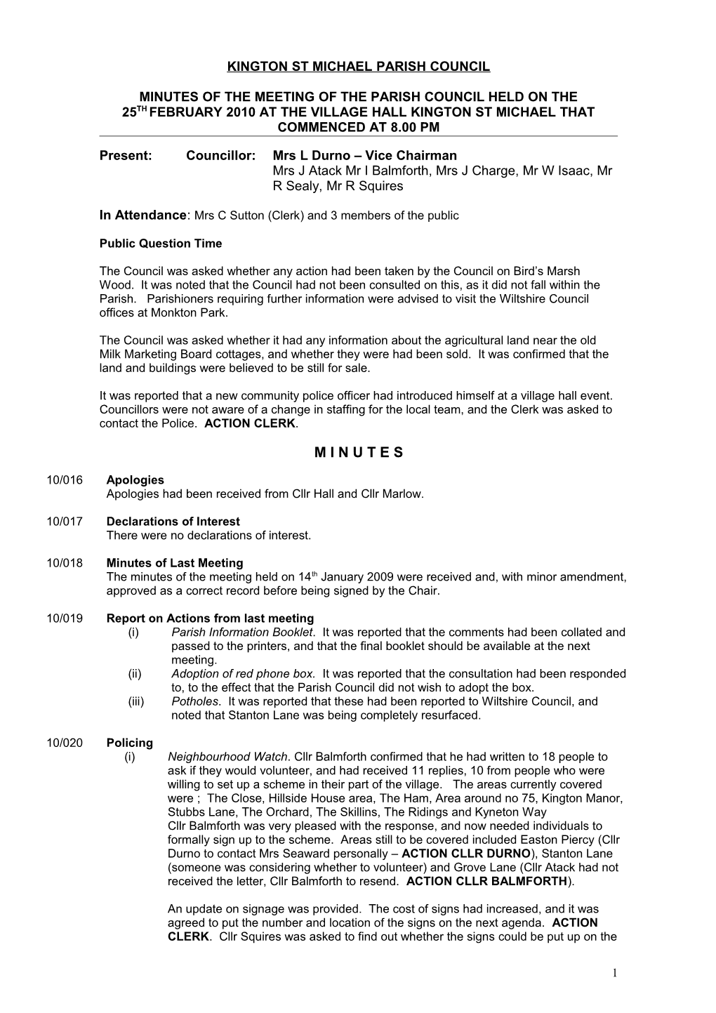 Malmesbury Town Council