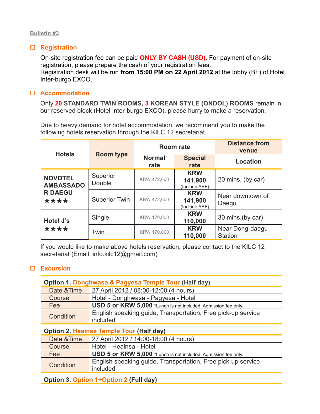 On-Site Registration Fee Can Be Paid ONLY by CASH (USD) . for Payment of On-Site Registration