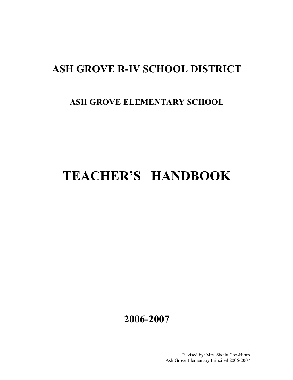 Ash Grove R-Iv School District