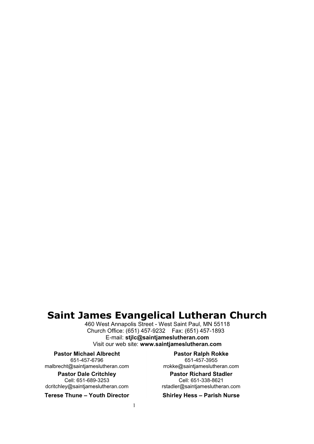 Saint James Evangelical Lutheran Church