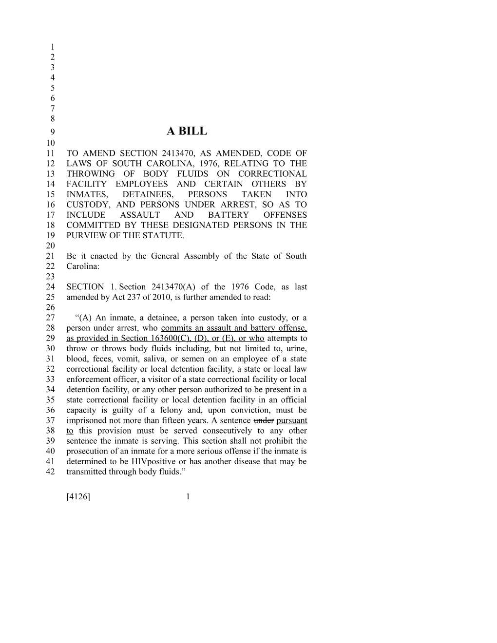 2015-2016 Bill 4126 Text of Previous Version (May 5, 2015) - South Carolina Legislature Online