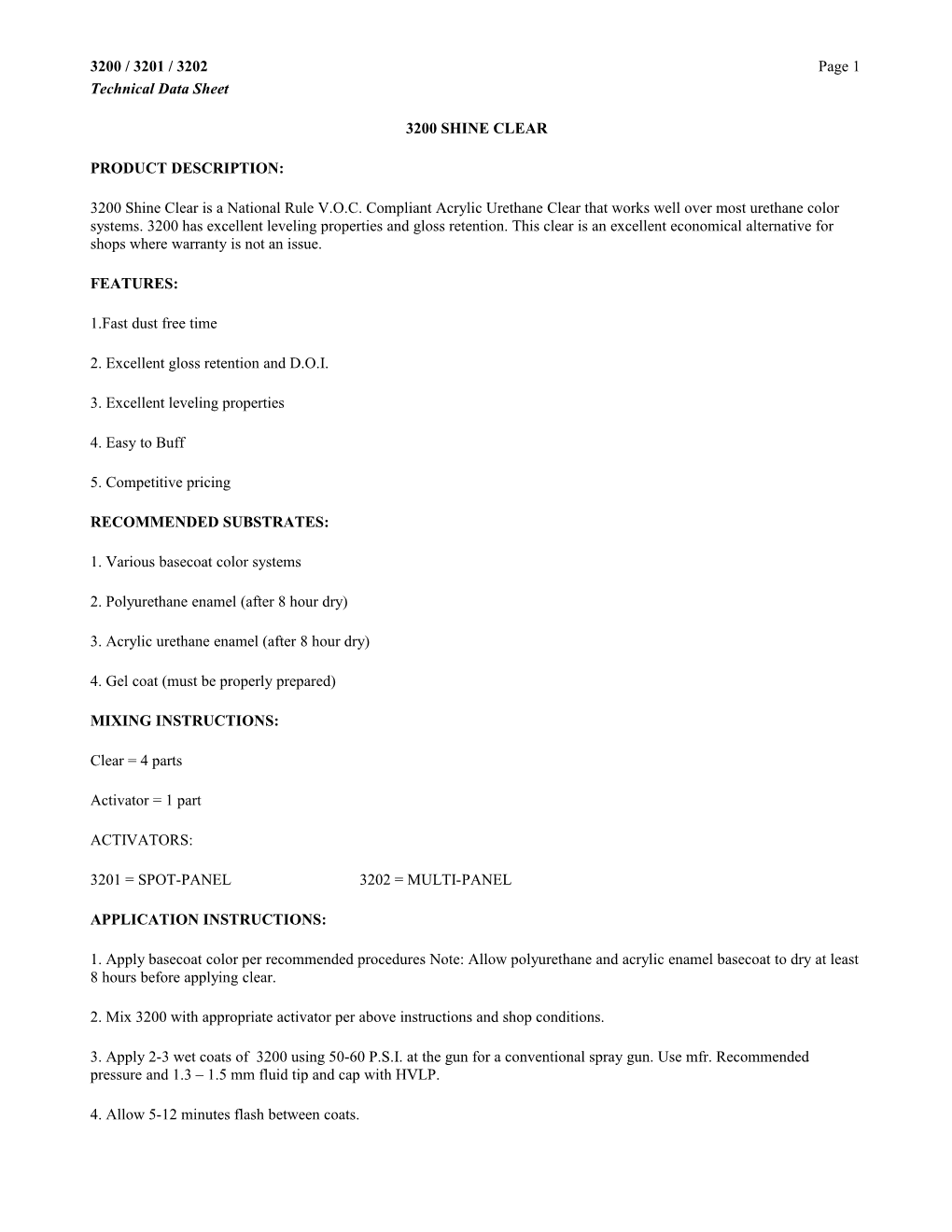 Technical Data Sheet s1