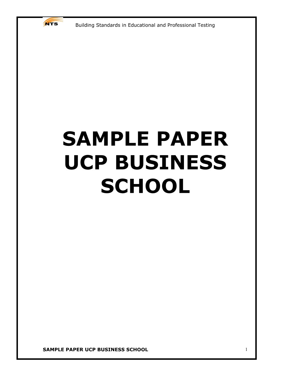 Sample Paper SESE Science