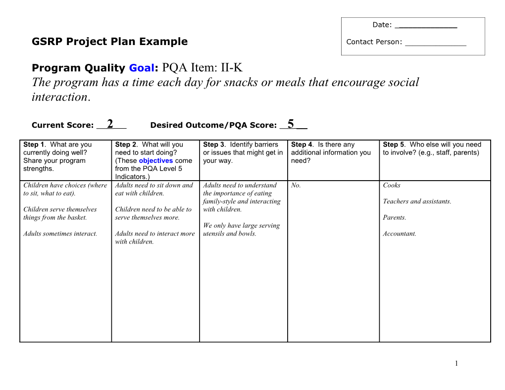 MSRP Project Plan Worksheet