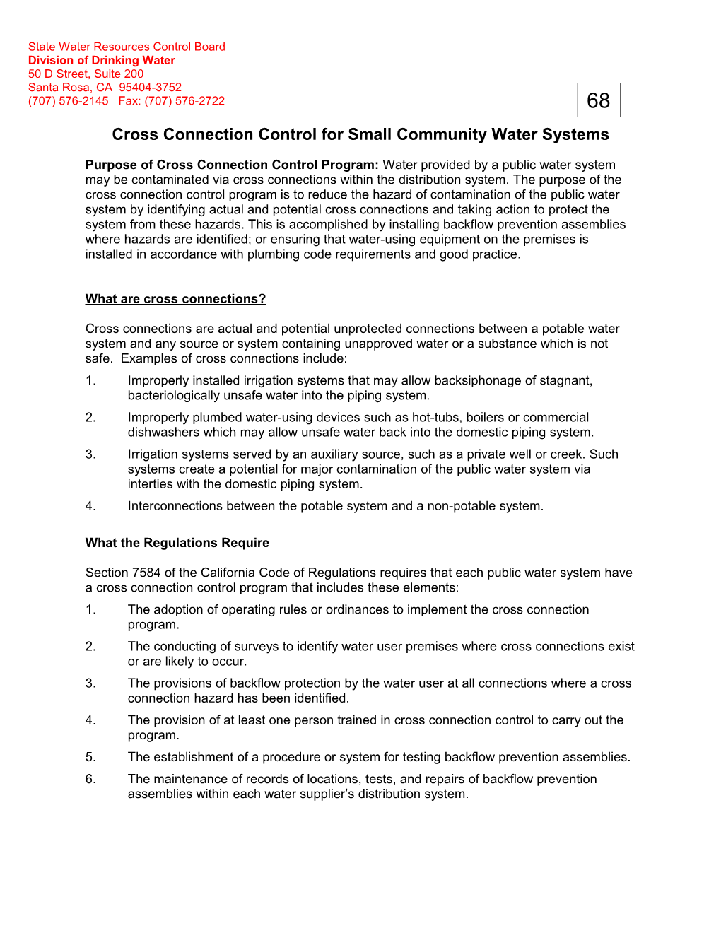 X-Connection Control for Small Community Systems