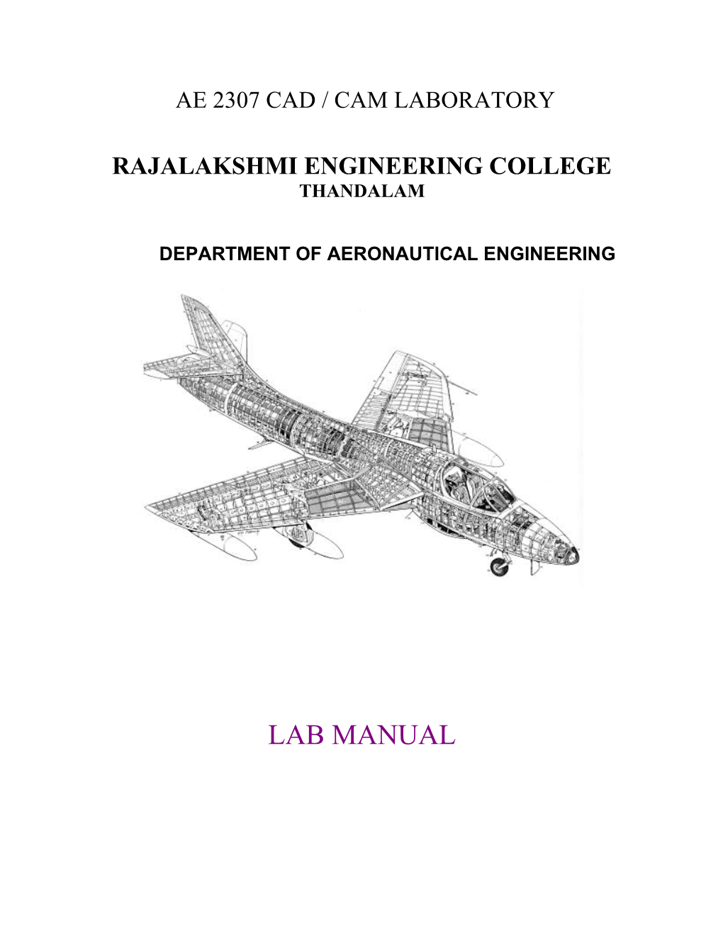 Department of Aeronautical Engineering
