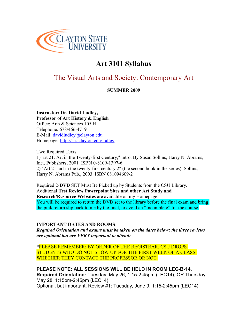 The Visual Arts and Society: Contemporary Art