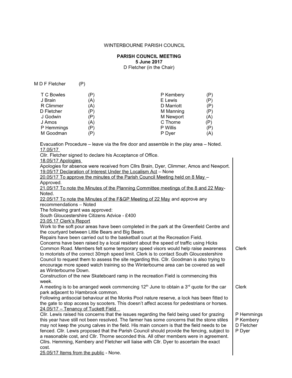 Winterbourne Parish Council s1