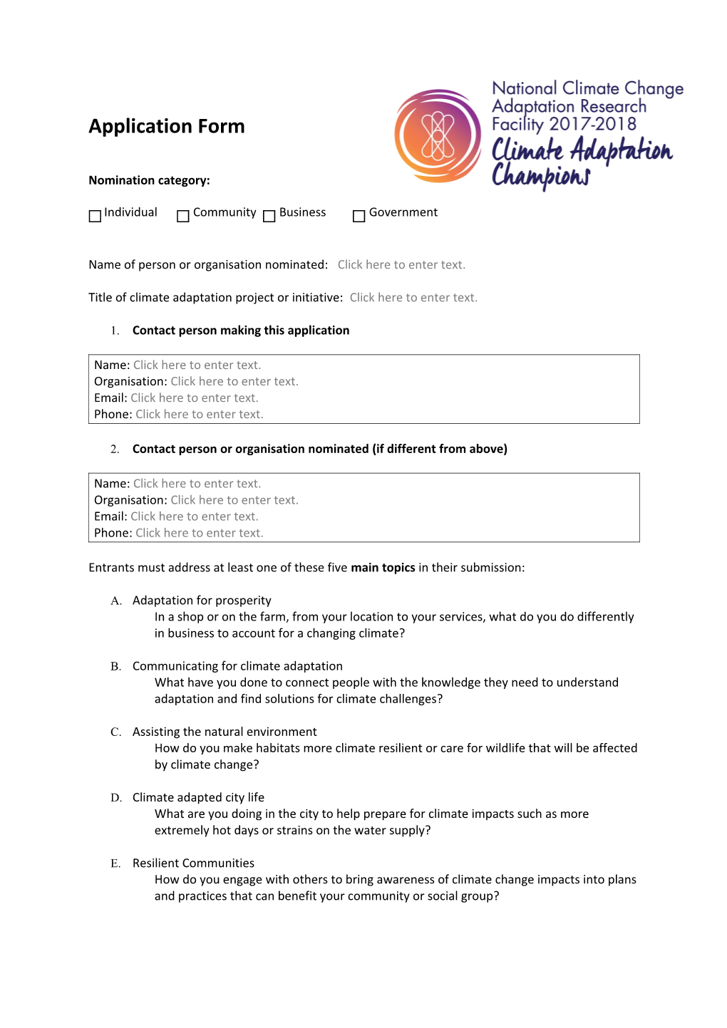 Application Form s22