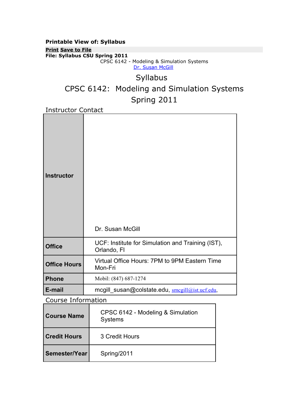 Printable View Of: Syllabus