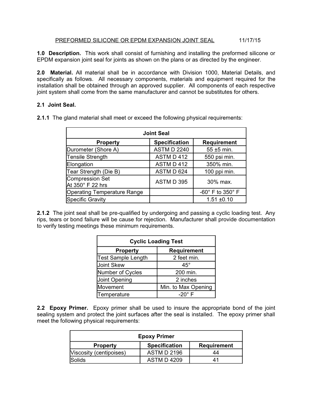 Preformed Silicone Or Epdm Expansion Joint Seal11/17/15