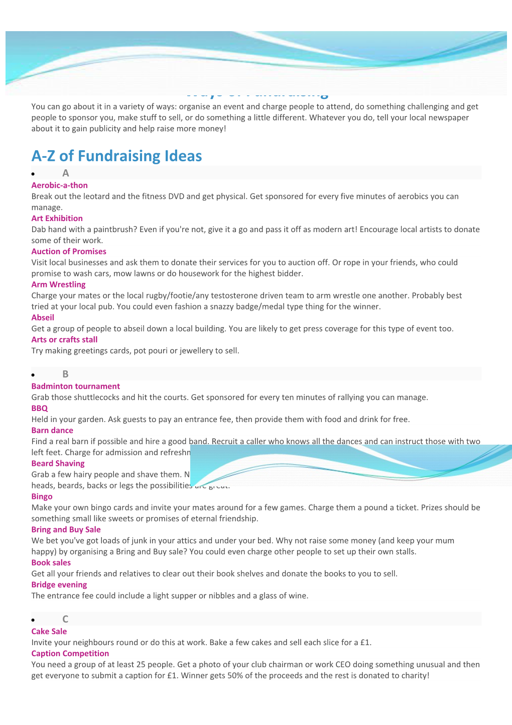 Ways of Fundraising