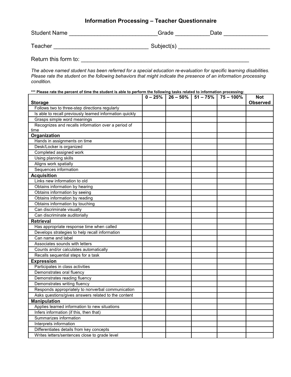 IP Teacher Interview and Observations