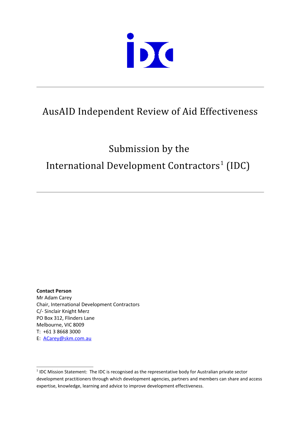 Ausaid Independent Review of Development Effectiveness